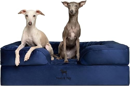 Miniatura 17 de NOAH & PAW Cama para Perros, 28 x 23 x 11 pulgadas, Camas Ortopédicas para Perros para Mascotas de Tamaño Mediano, Espuma Viscoelástica Eggshell con