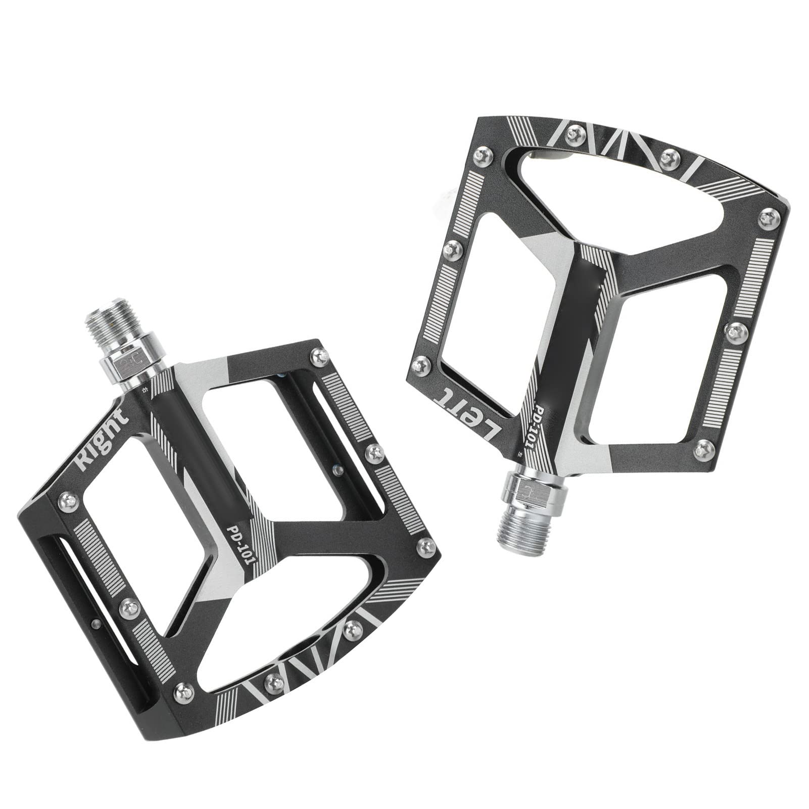 2 szt. Uniwersalny pedał do roweru górskiego zamiennik antypoślizgowe pedały łożyskowe ze stopu aluminium CNC (Black)
