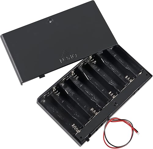 Miniatura 7 de 2 unidades 8 x AA caja de soporte de batería 8 x 12 V AA caja de almacenamiento de batería caja contenedor de batería con cubierta interruptor de