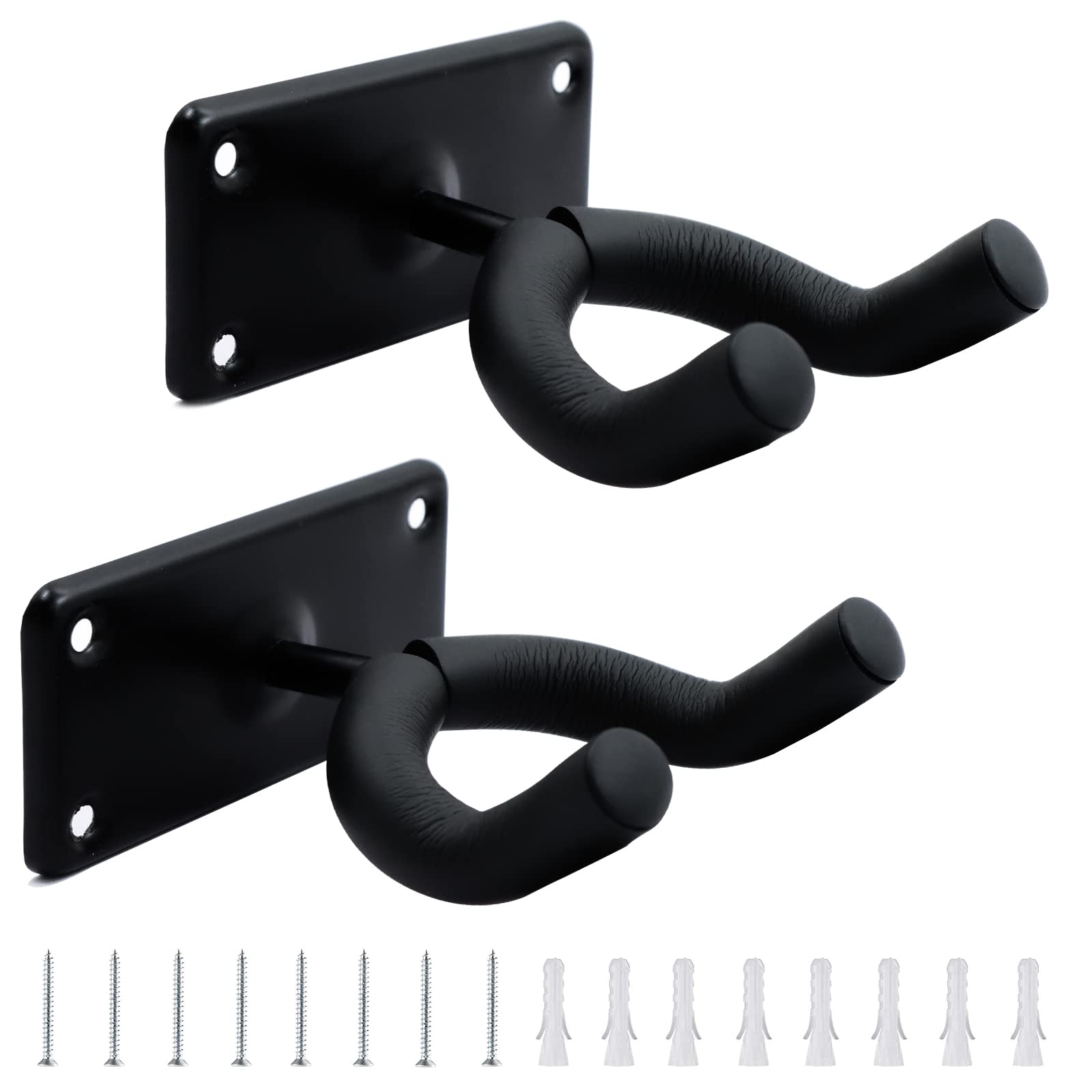 FABTEASQ 2Pcs Skateboard Wall Mount Display Rack, Skateboard Deck Wall Rack Hanger Holder for Guitar, Longboard, Snowboard and Skateboard Storage