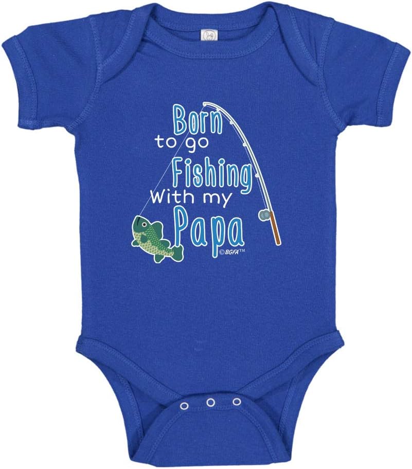 Born to Go Fishing with My Papa Fishing Bodysuit