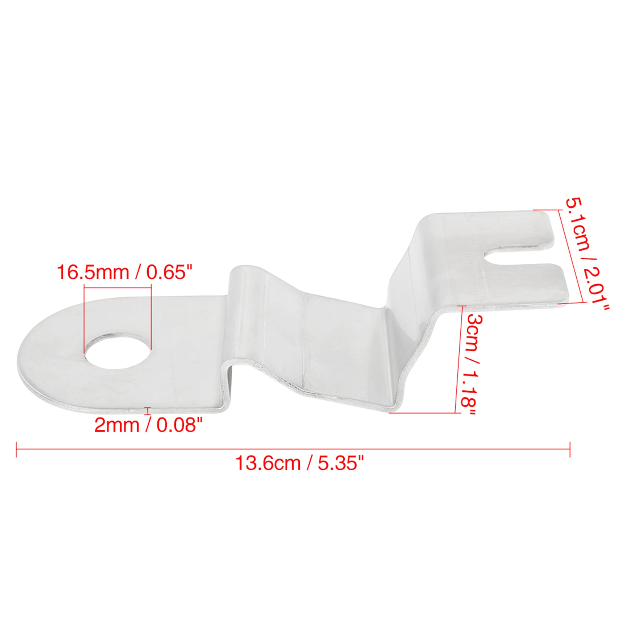 X AUTOHAUX Support De Montage D'Antenne pour Ford Ranger PX 1pc | Acier Inoxydable, Ton Argent, 16.5mm, 2mm, 13.6x5.1x3cm, Facile À Installer, Pour Montage Antenne