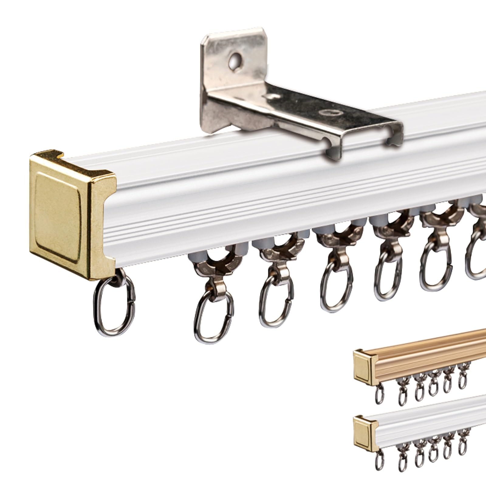 Ceiling Track Heavy Duty Drapery Rod Sliding Curtain Rail Aluminum Tracks