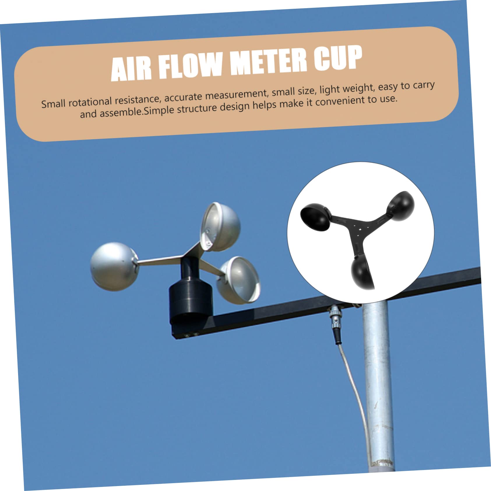 BESPORTBLE 2pezzi Sensore Anemometro Professionale Tazza Di Ricambio Per Misurazione Vento Strumento Di Navigazione e Misura Direzionale Compatibile Con Misurazioni Agricole e Dati Precisi