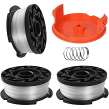 5 PCS Strimmer Spool Set   3 Replacement Spools, 1 Cap, 1 Spring, Compatible with Black+Decker AF-100, ST5530-GB, GLC3630L20-GB, STC1820PC-GB, BESTA530-GB, BESTA525-GB