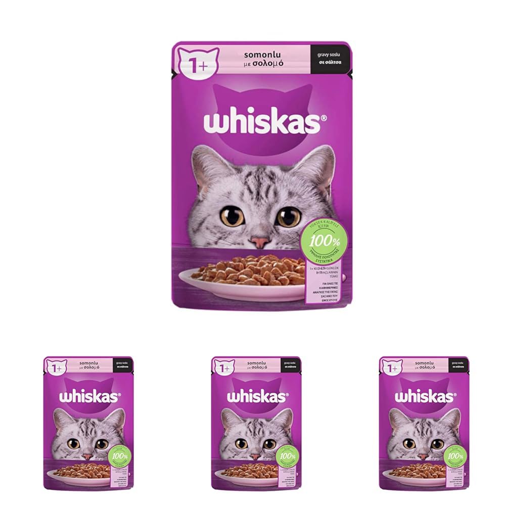 Whiskas Somonlu Poşet Yaş Mama 85 G Tekli Paket (4 paketi)
