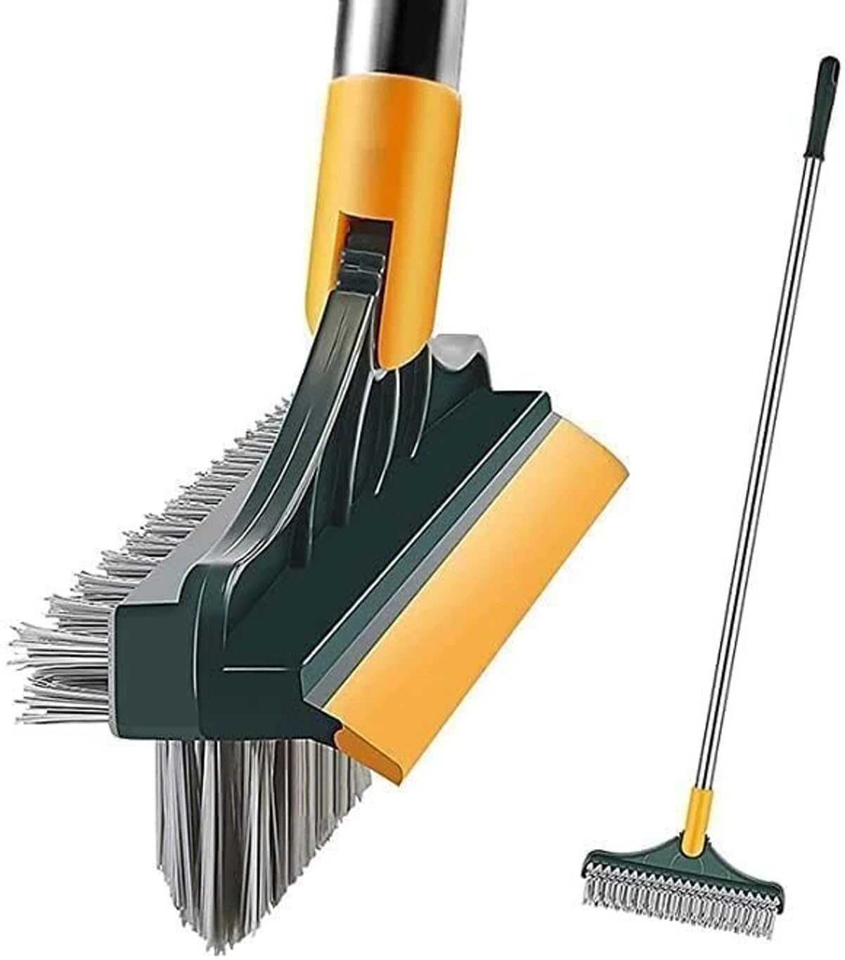 RTHD 3-in-1 Cleaning Brush with Wiper | 120° Rotating Long Handle Floor Scrub Brush & Floor Wiper for Bathroom, Kitchen and Tiles (Multicolor)-image-32