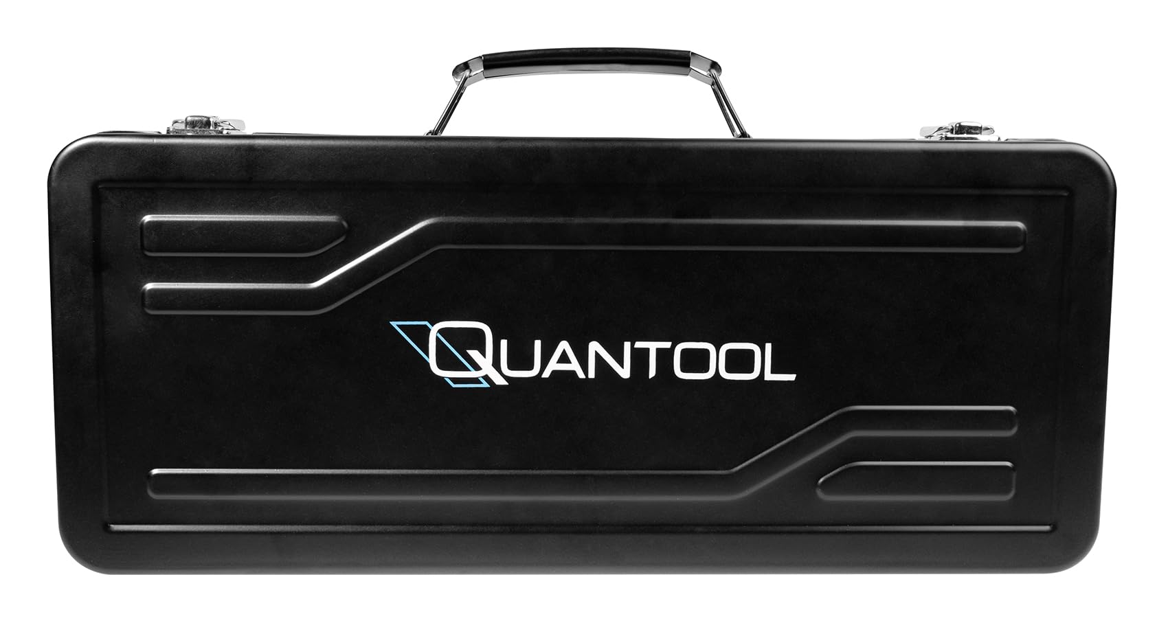 Quantool Q25010 zestaw bitów nasadowych 56-częściowy – w solidnej metalowej kasecie – grzechotki dwukierunkowe, wkładki 1/4", 1/2", wkrętaki kątowe ze stali CrV – dla majsterkowiczów, warsztatów i