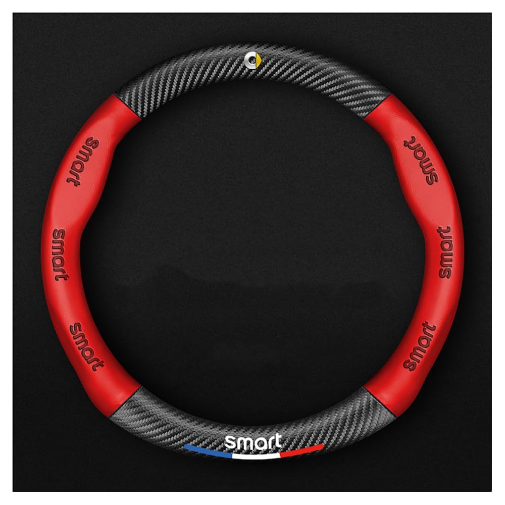 NETHIX Coprivolante Auto, per Smart Fortwo 450 451 453 Forfour 454 Antiscivolo Durevole Facile da installare Volante Protezione Decorazione Accessori,B