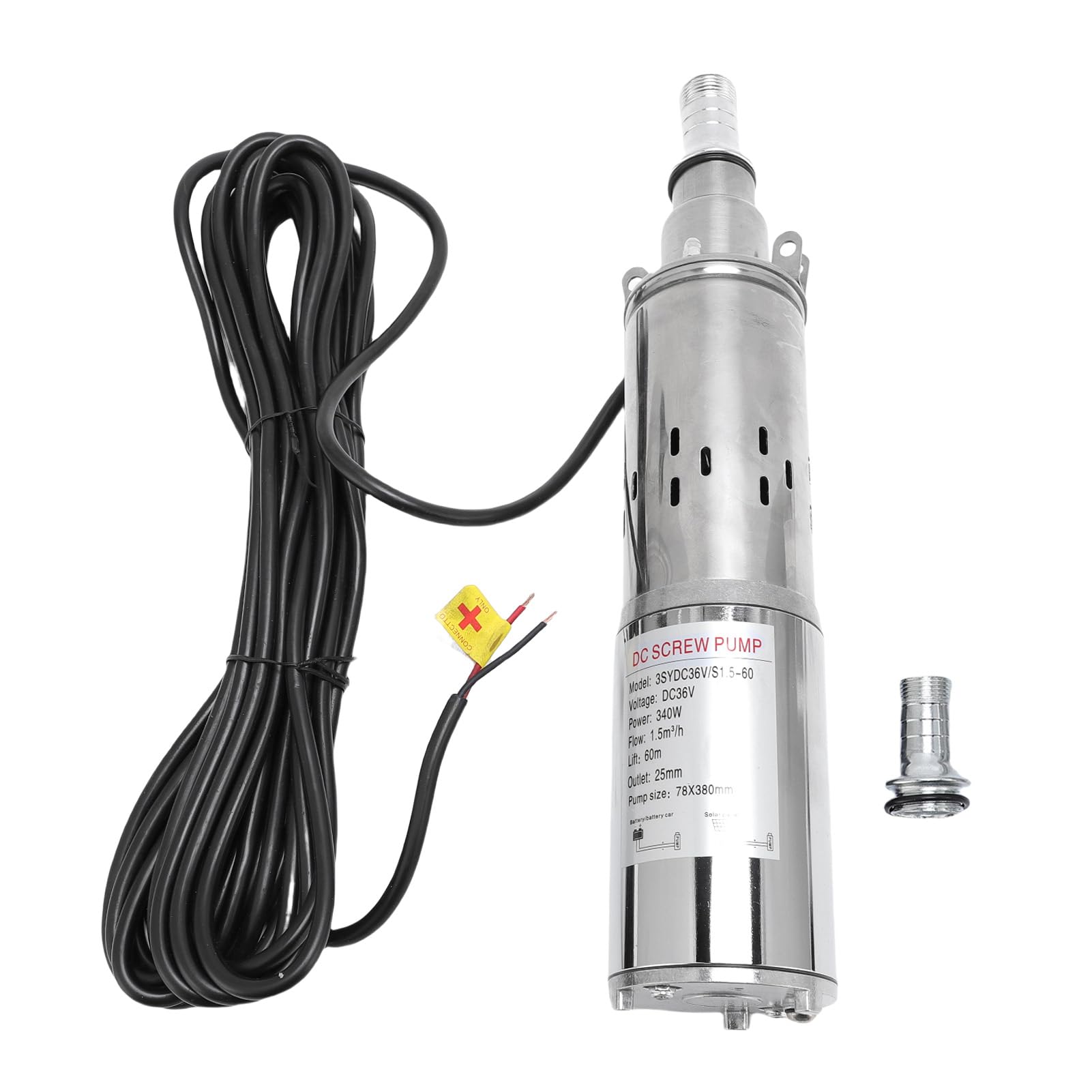 YWBL-WH Bomba Solar para Pozo Profundo, Bomba de Agua Sumergible de Acero Inoxidable de Alto Rendimiento, Suministro de Agua Eficiente y Diseño Duradero para Riego Agrícola