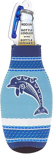Miniatura 6 de Juego pirata de manga enfriadora para botellas de cerveza con abridor de botellas, termoenfriador aislante con cremallera que mantiene la cerveza