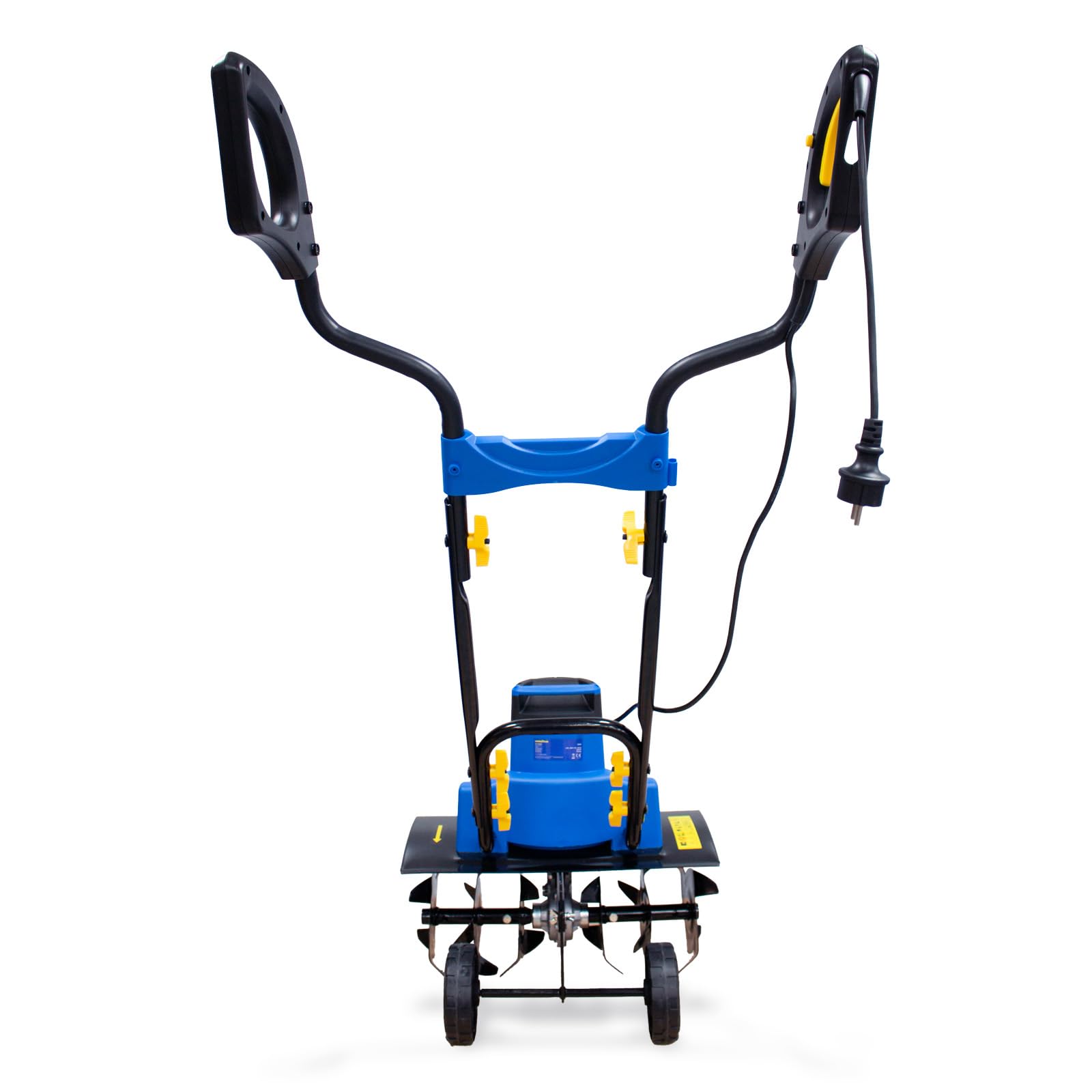 Goodyear - Motoazada Eléctrica 1500W con Ruedas, Ancho de Corte 450mm, Profundidad 180mm, Manillar Plegable, Altura Regulable, Protector Metálico, Motoazada para Huerto y Jardín
