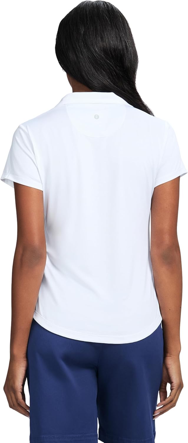 Izod Womens Polo Shirt Performance Stretch Short Sleeve - Image 2