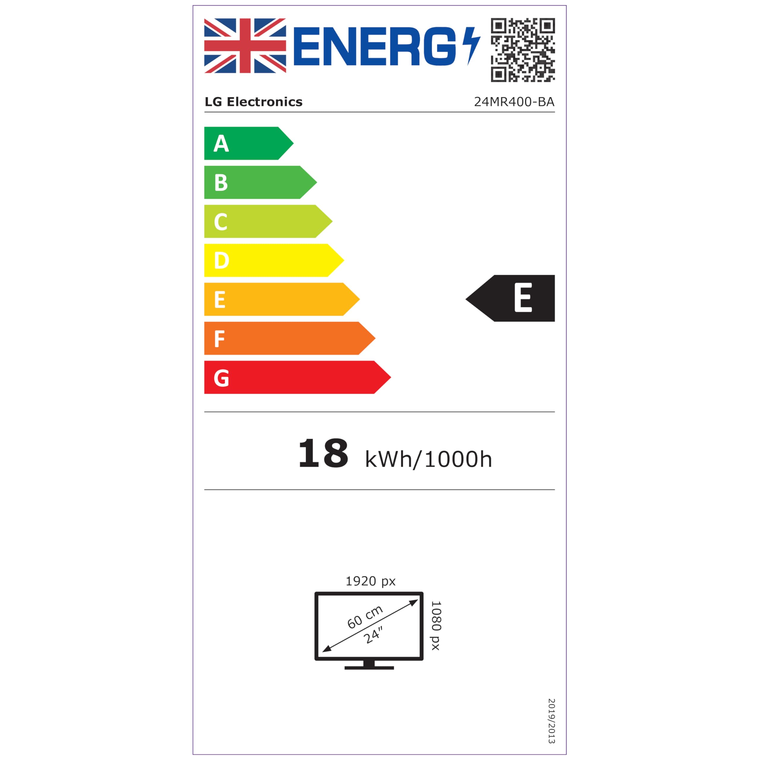 LG Electronics Monitor 24MR400B, 24 Inch, Full HD 1080p, 100Hz, 5ms