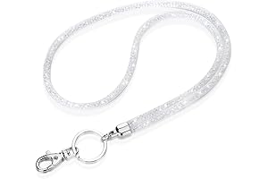 Personalized Ice Pink and Clear Homecoming Mum Lanyard