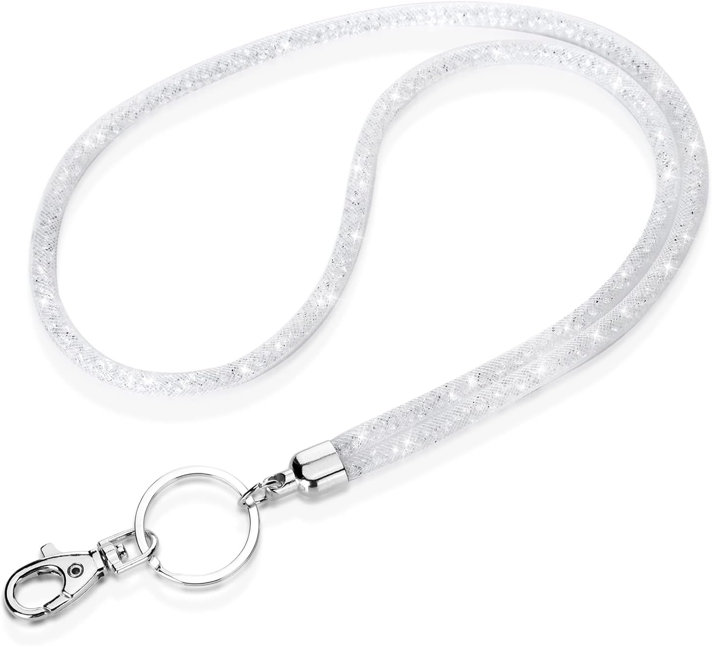 Soleebee Bling Crystal Lanyard, 31.5'' Office Neck Strap Lanyard, Lanyard Keychain with Metal Clasp & Keyring