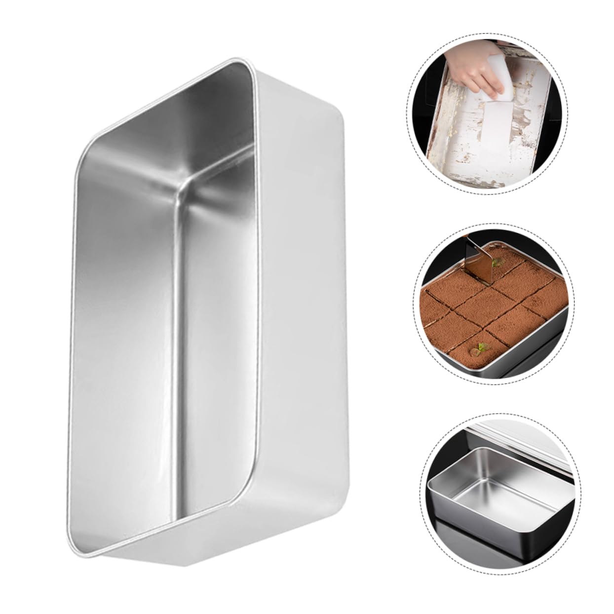 PRETYZOOM 10 Pièces Assiette De Tiramisu Poêle à Frire Plaque De Cuisson Moules à Pâtisserie Rôtissoire Cuisson Du Moule à Moules à Gâteaux Accessoires De Pâtisserie Acier Inoxydable