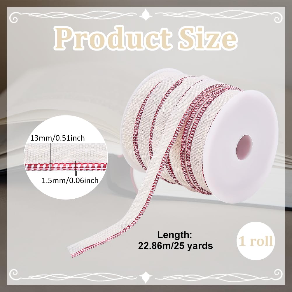 PH PandaHall 22.8m Fascette per Rilegatura di Libri Panno per Rilegatura Cerise Tessuto per Rilegature di Libri Nastro per Riparazione di Libro per Decorazioni Forniture Riparazione di Libro, 13mm