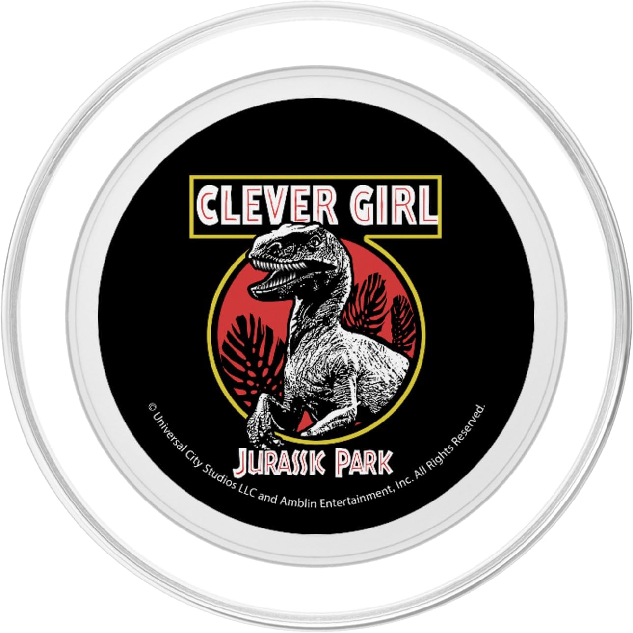 Jurassic Park Raptor Clever Girl Logo PopSockets MagSafe PopGrip for iPhone