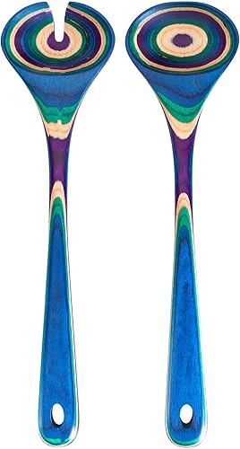 Totally Bamboo Baltique Mumbai Collection - Juego de utensilios de madera para servir ensaladas, 11-34 pulgadas de largo, un par