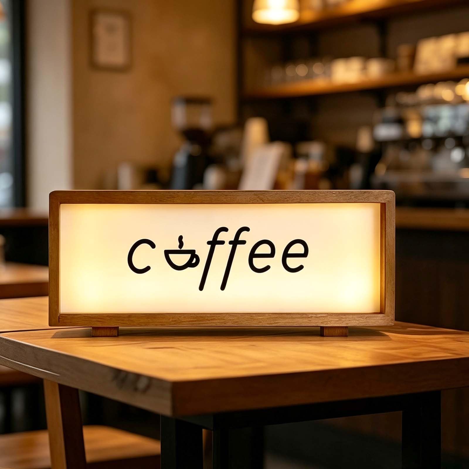 wpdash Coffee RGB LED Neon Lightbox Wall Mountable Pulsing Dimmable Light Sign USB Powered Retro Lights for for Coffee Shop Home Office Live Stream Desk or Wall Decor 10.08"*2.72"*3.15"