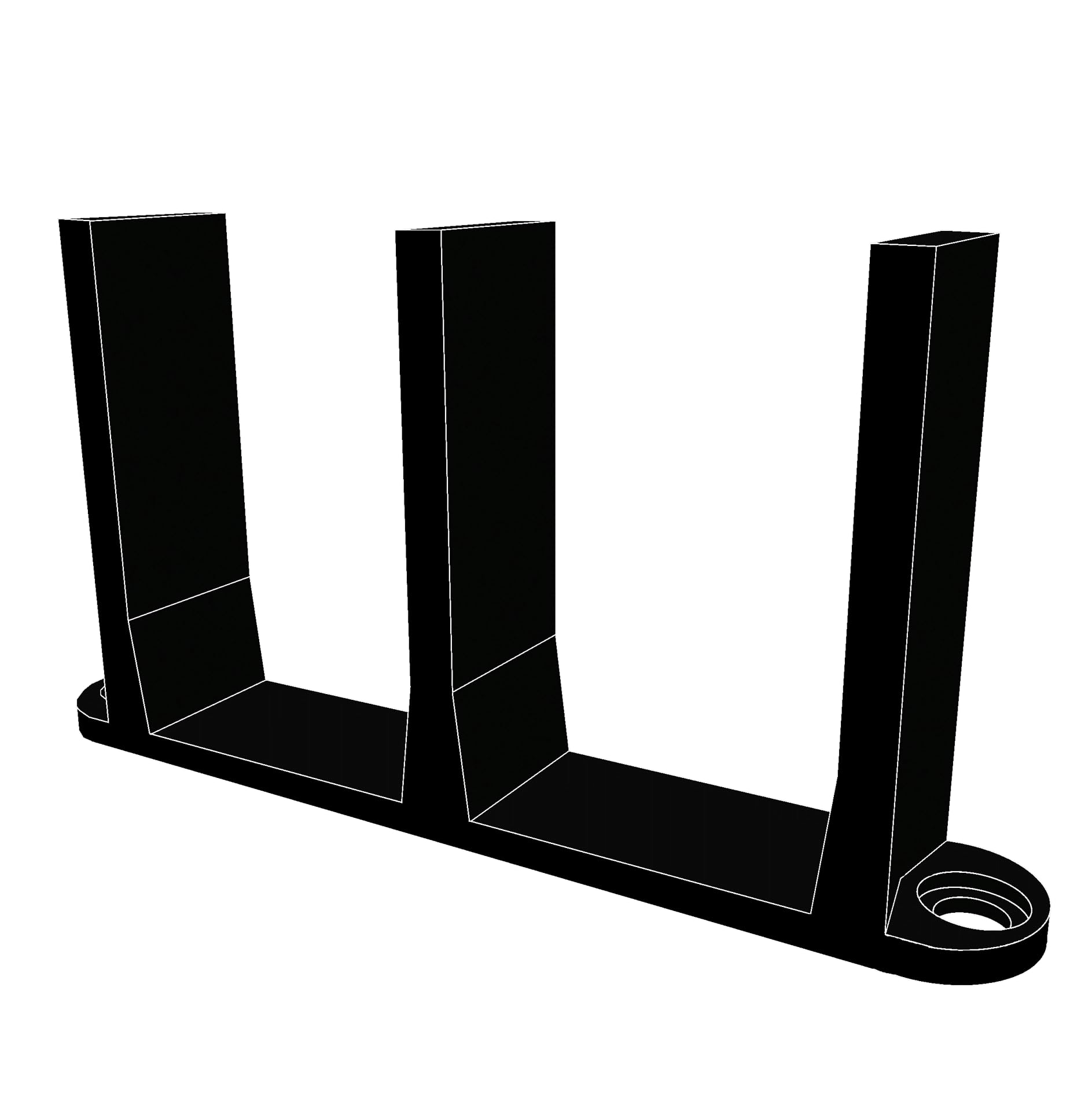 5-Pack Sliding Closet Door Floor Guide Bracket | Universal Fit for 1-3/8" Width Doors (Black) | Grovers Home Solutions