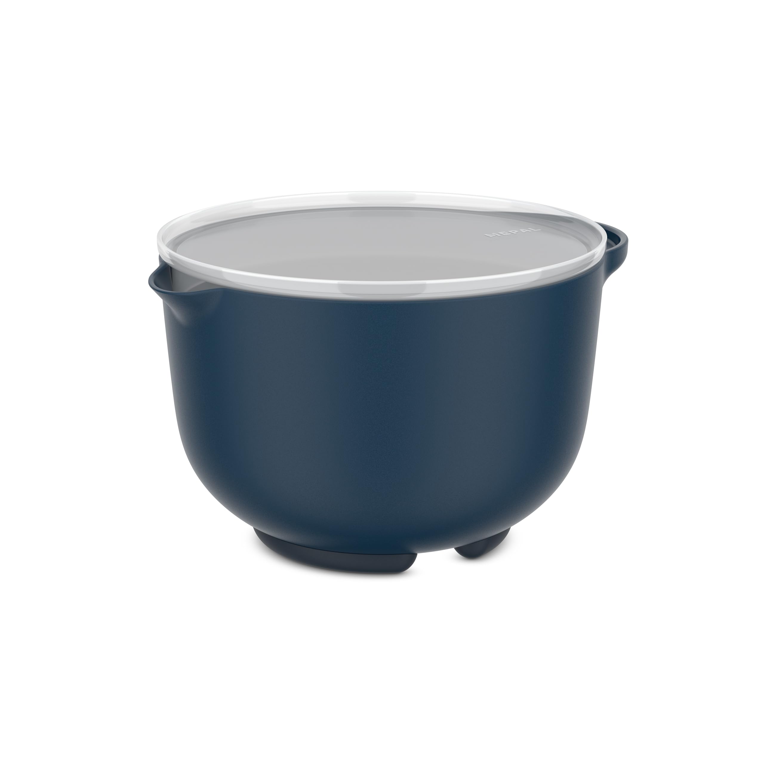 Mepal - Mixing Bowl with Lid Chef it - Non-slip Base - Microwave & Dishwasher Safe - Bowl - High Impact Material resists up to 110°C / 230°F - 1500 ml - Navy