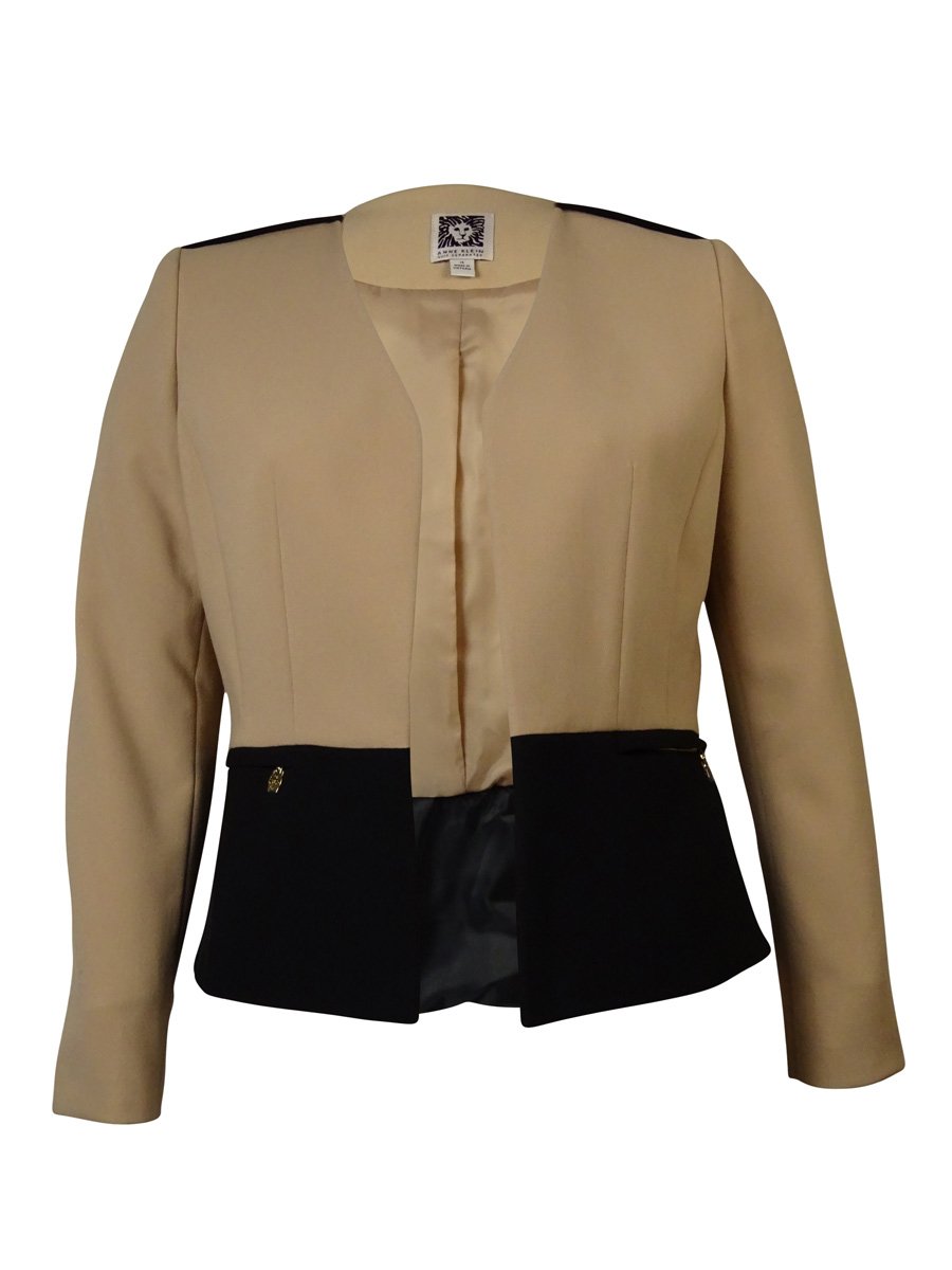 Anne Klein Women's Color Block Flyaway Suit Jacket