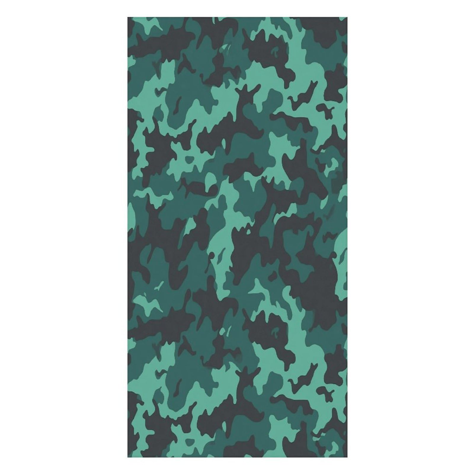 FekiLoot Teal Camouflage Beach Towel Oversized Bath Towel Ultra Soft Pool Towel Cozy Swim Towel Silky Lounge Towel Quick Dry Travel Towel Gentle Absorbent Towel for Adults Women Men