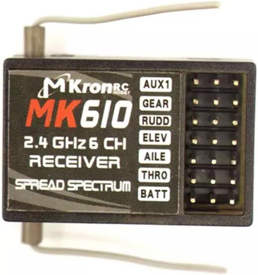 CHICHIYANG Long Range 2.4G 6CH Receiver with Bind Plug for Spektrum AR6100 Dx5e Dx6i Dx7 Transmitter