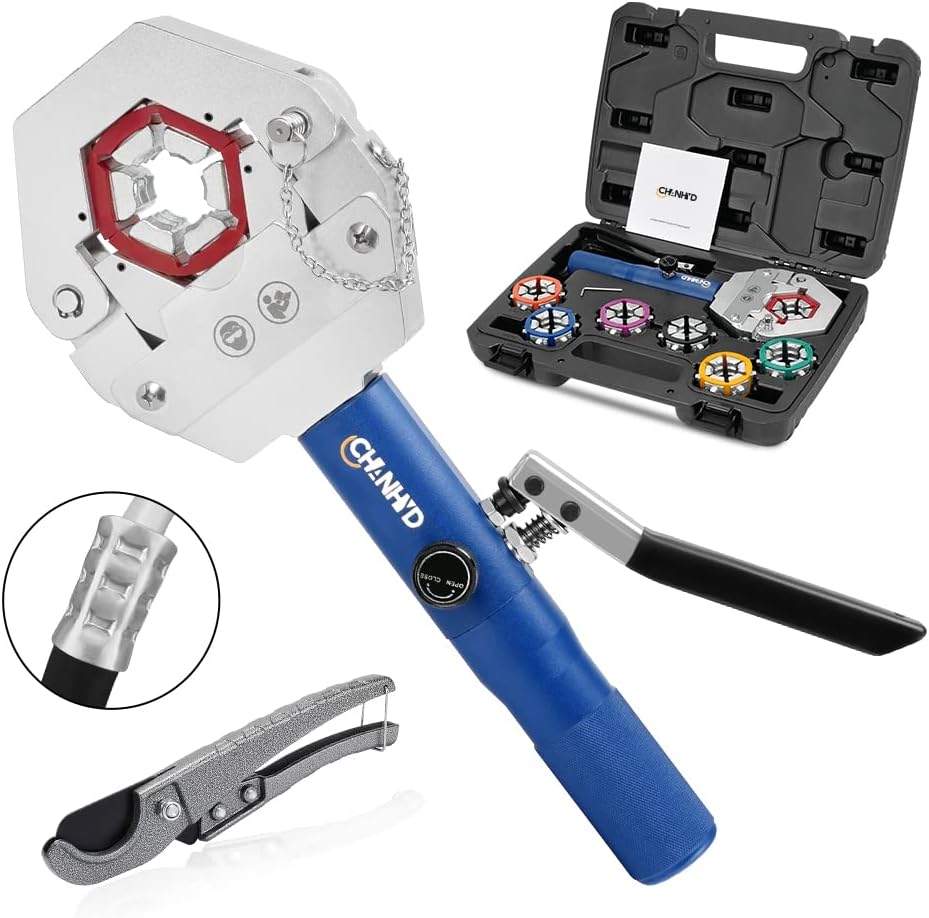 CHANHYD Hydraulic Hose Crimper 71500 HydraKrimp Manual A/C Kit for Air