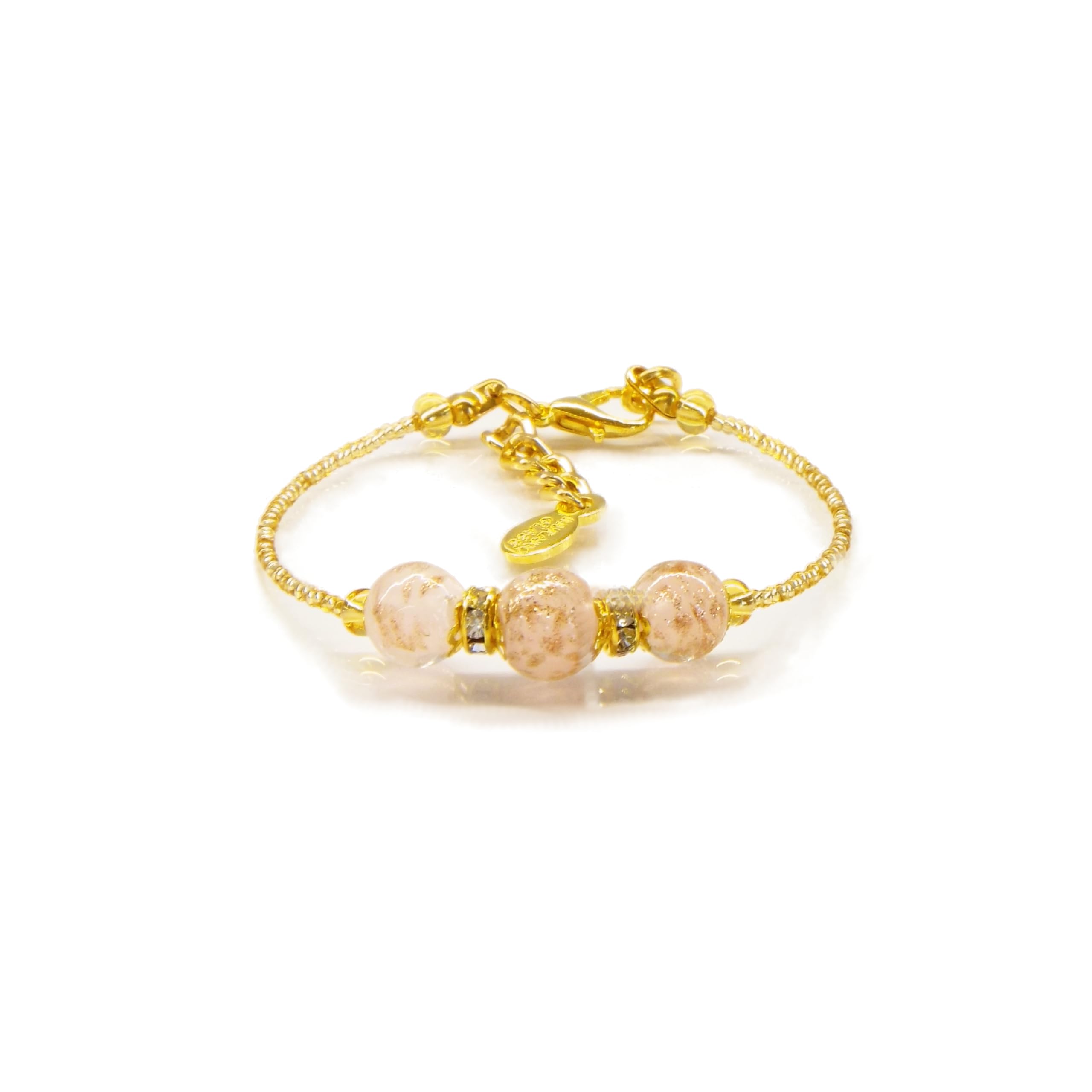 Sospiri Venezia - Bracciale da Donna con 3 Perle di Vetro Murano, Braccialetto Originale, Gioiello Ideale per Regalo, Made in Italy con Certificato