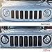 JeCar Headlight Trim Cover ABS Angry Birds Style Front Lamp Bezels for Jeep Patriot 2011-2016, Black