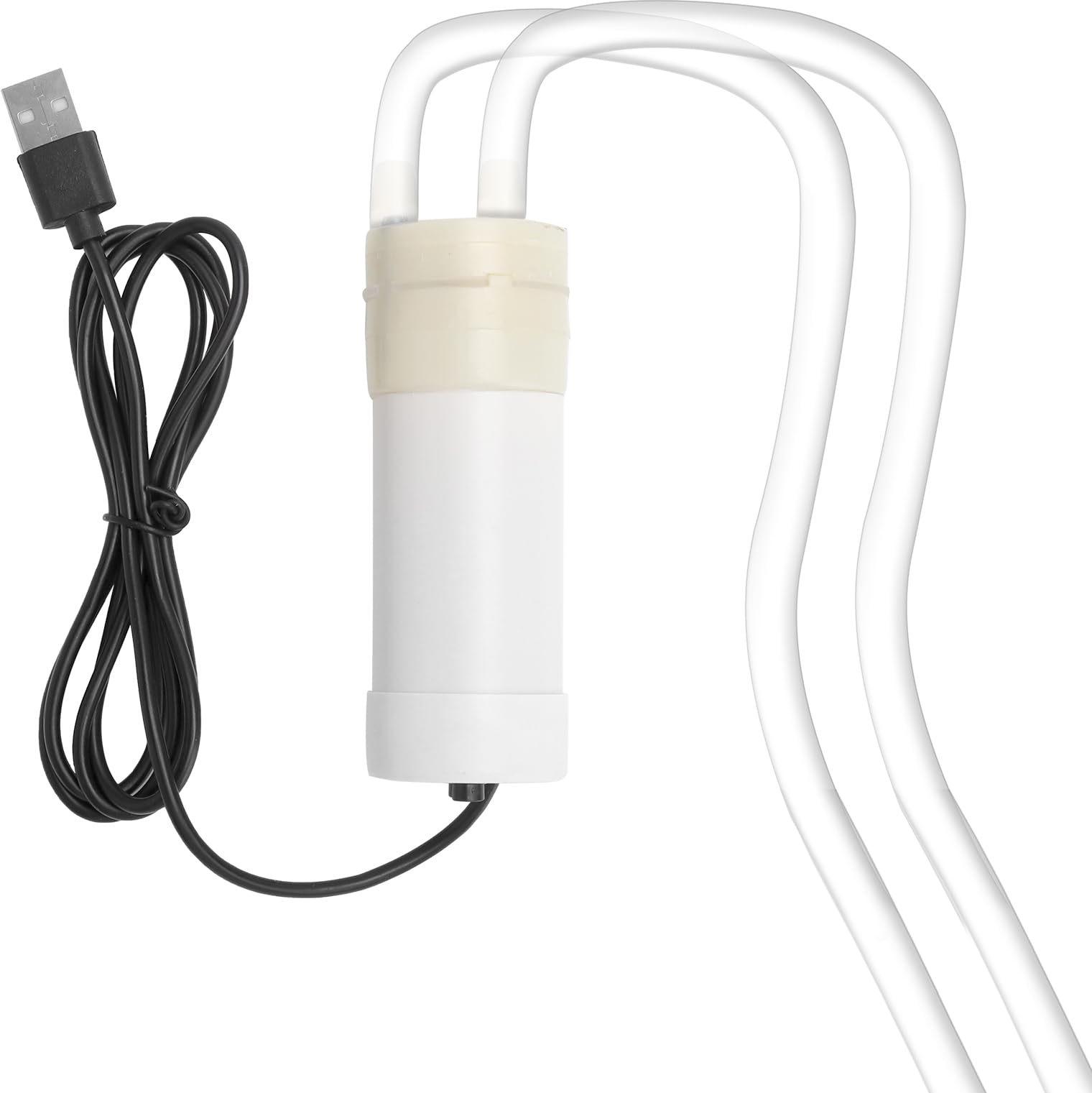 HENGBIRD Pompe à eau USB Mini DC Auto-amorçante – 5 V Petite Pompe Silencieuse avec Tuyau PVC 1 m & filtre en Pierre, Pompe de Circulation Portable pour Aquarium, Jardin, Camping