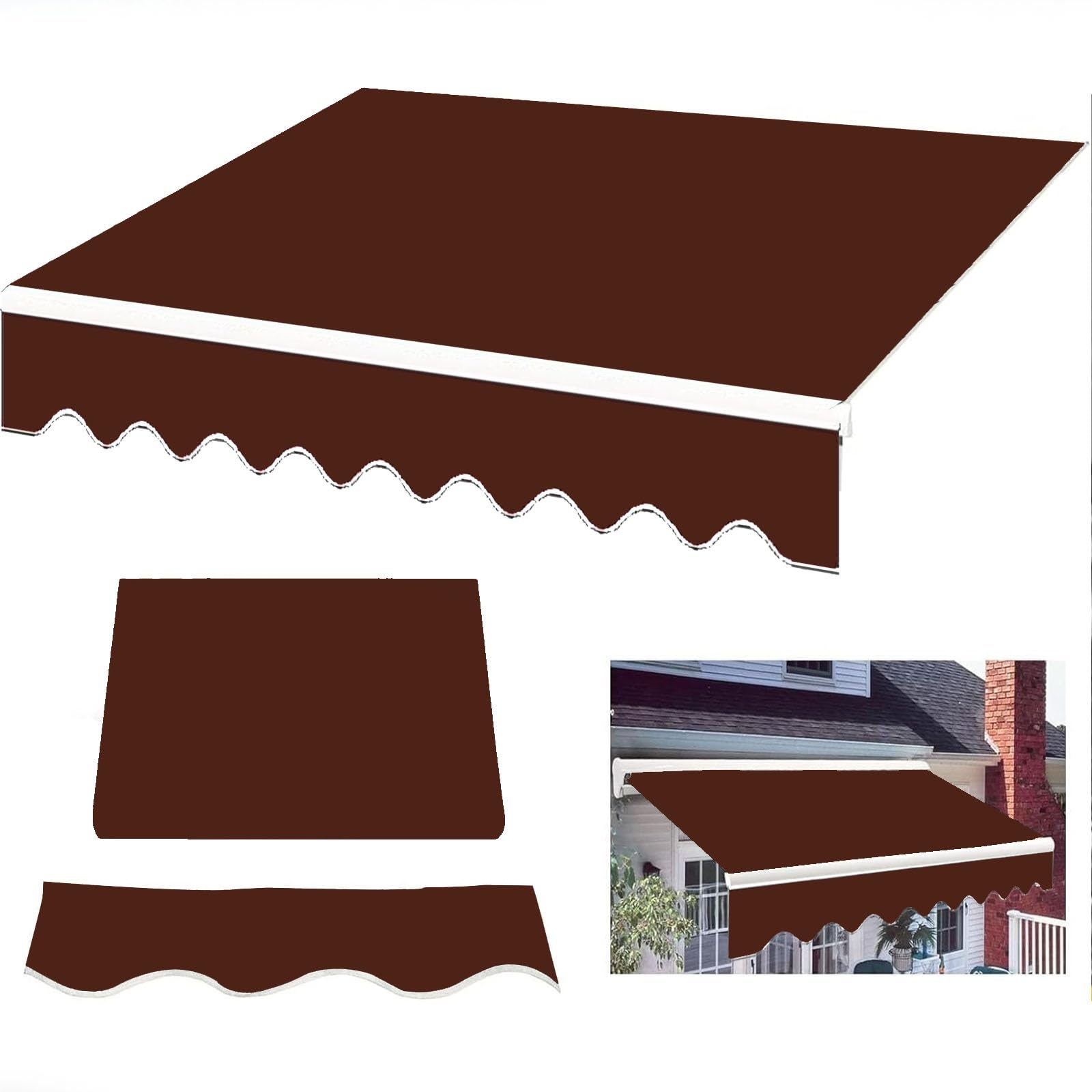 Toldo retráctil impermeable con protección solar para ventana 1