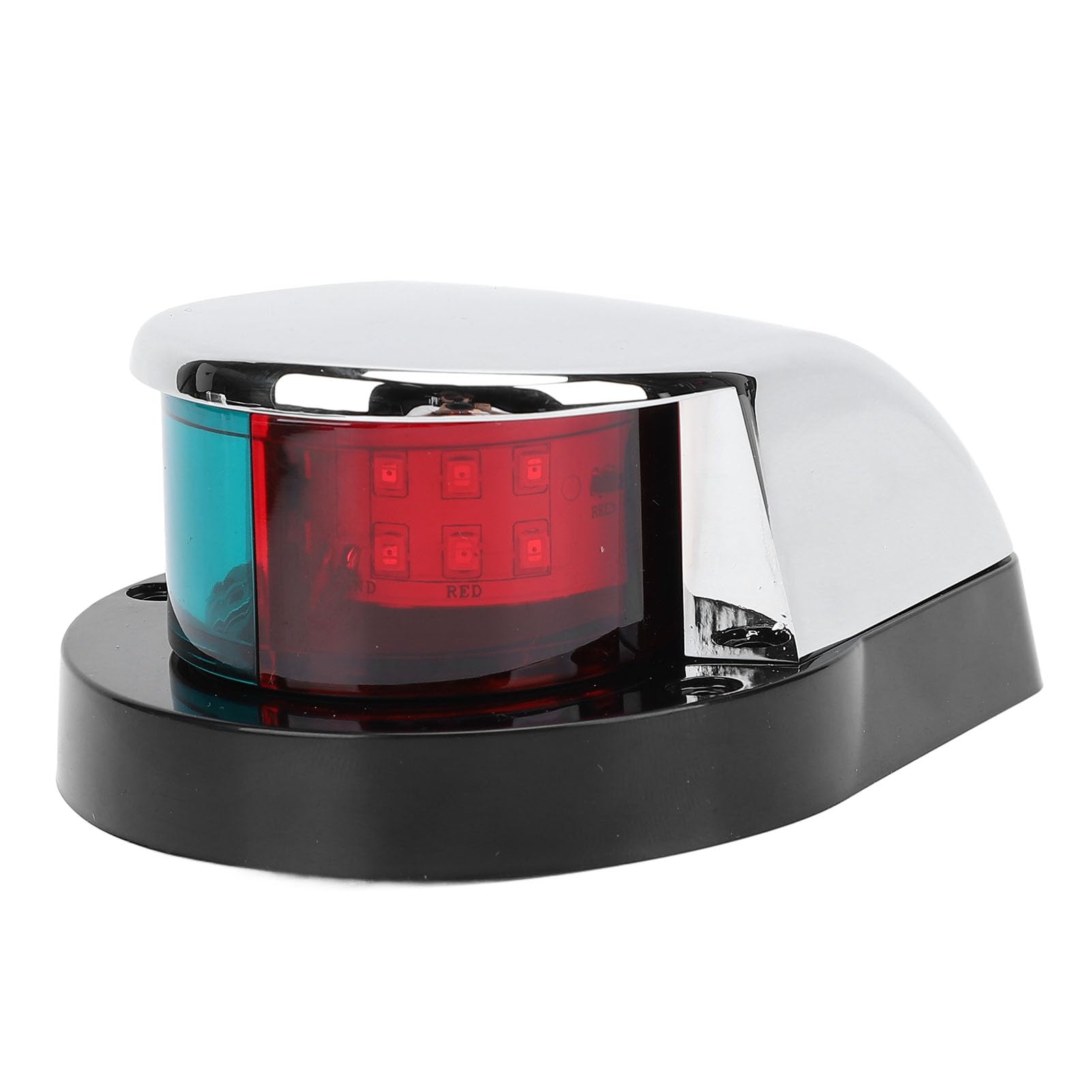 Garosa Luce di Navigazione a Prua per Barca LED Rosso Verde Copertura in Lega di Zinco per Pontone Skiff Piccole Imbarcazioni DC12V 2NM Visibilità IP65 Impermeabile