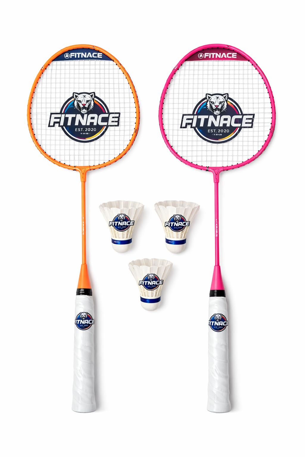 Badminton Racket Pair with 3 Pc Feather Shuttlecocks | Complete Badminton Set for Men, Women & Kids | Lightweight & Durable Rackets Indoor & Outdoor Play-picture-27