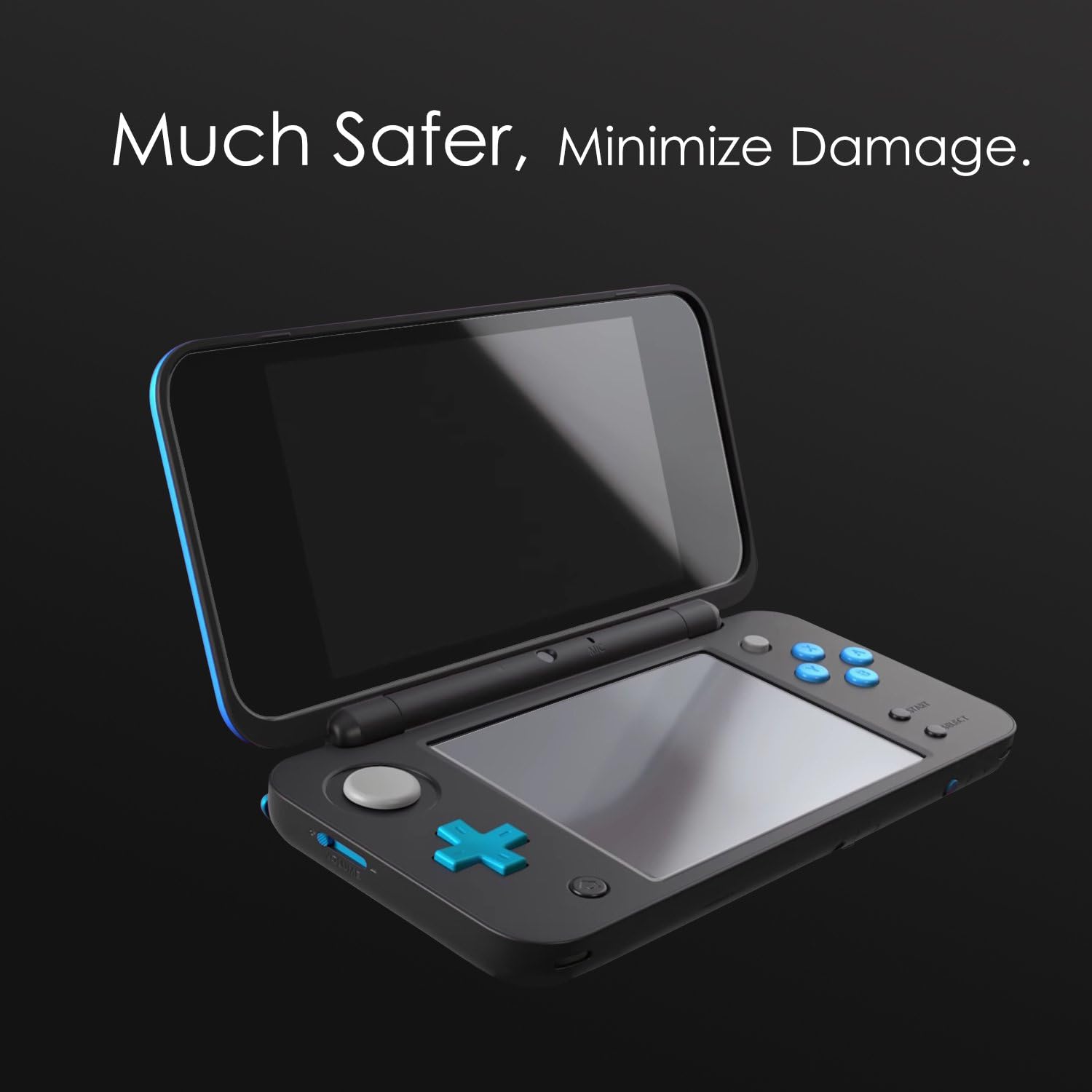 MoKo Screen Protector Compatible with Nintendo New 2DS XL, (1 Pack) 1 x Tempered Glass & 1 x PET HD Clear Film, Anti-Fingerprint & Anti-Bubble