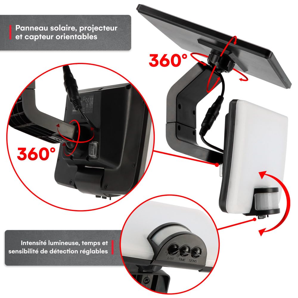 Projecteur LED 10W GLW Avec Détecteur De Mouvement - Lumière Extérieure IP65 900LM 6000K