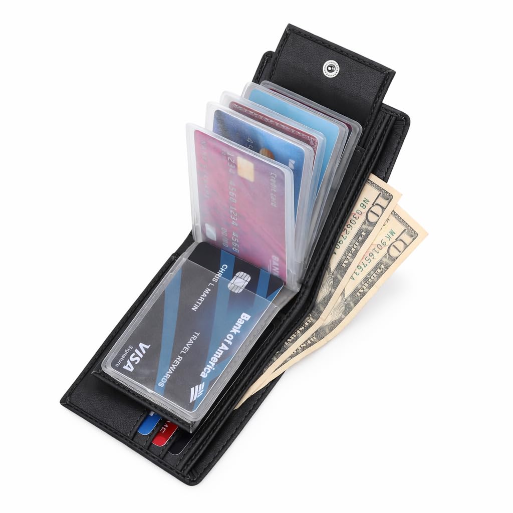 vemilio quality meets affordability VEMILIO Artificial Leather Wallet for Men I 3 Card Slots I 2 Currency & Secret Compartments I 6 ID Card Slots (Black)-picture-40