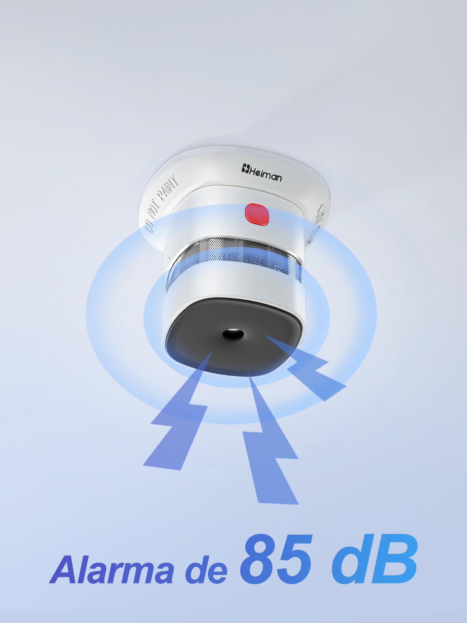 Heiman Detector de Humo Mini Fotoelectrico, Batería Reemplazable de 10 Años, Certificaciones CE/DBI/UKCA, Premio Reddot, Alarma de Incendios Independiente para Hogar - Compacto y Fiable (5 Unidad)