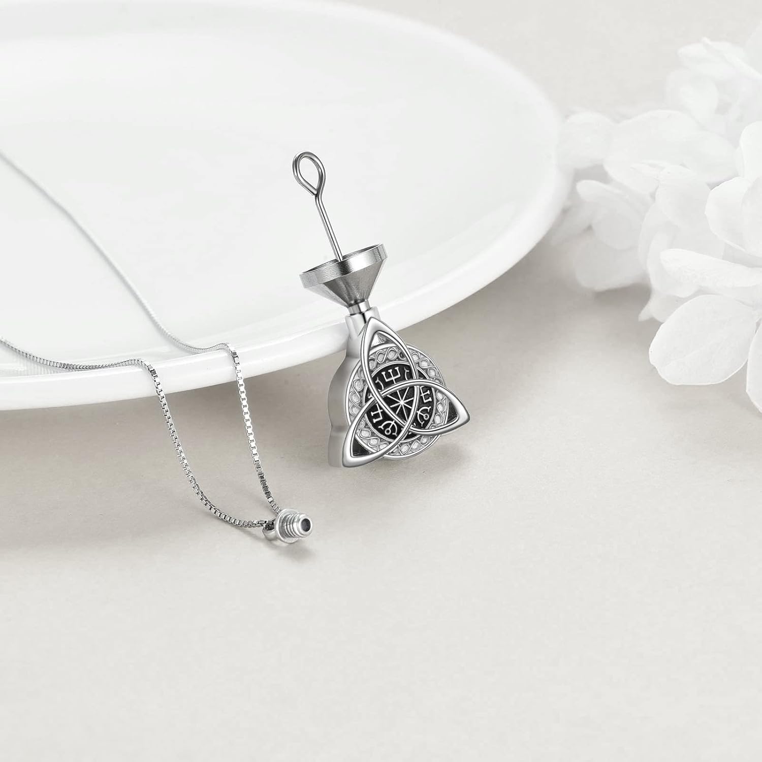 YAFEINI Celtic Urn Necklace for Ashes for Women Cremation Jewelry for Ashes Memory Jewelry for Women Men Unisex - Image 5