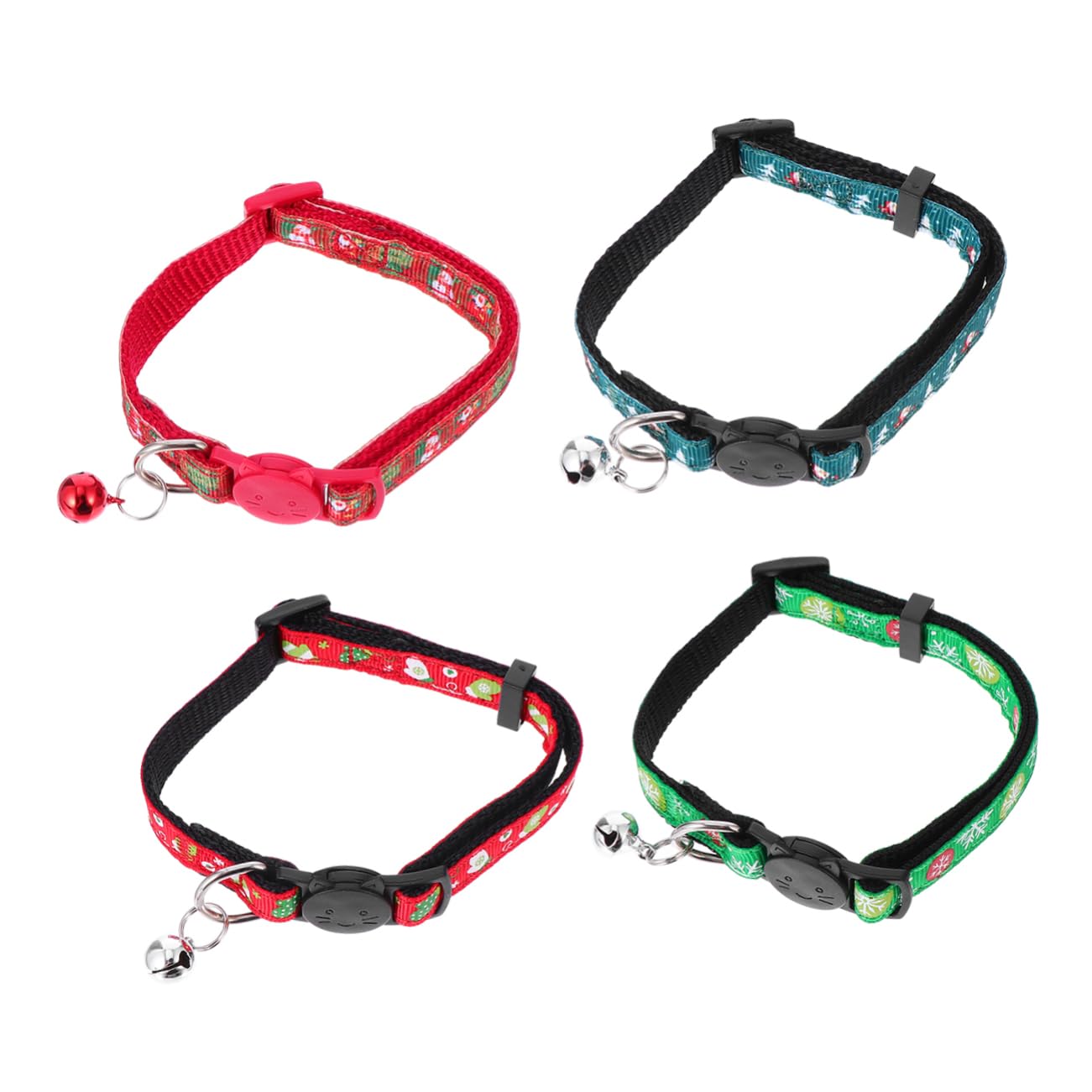 Collar de Navidad para perros accesorios ajustables festivos ligeros gatos pack 4 piezas