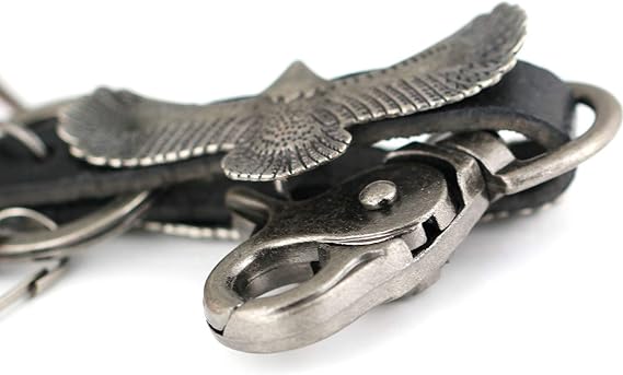 maycom Retro Style Eagle Spreading Its Wings Pants Buckle Keychain Key Chain Ring Keyring Keyfob Key Fob Holder