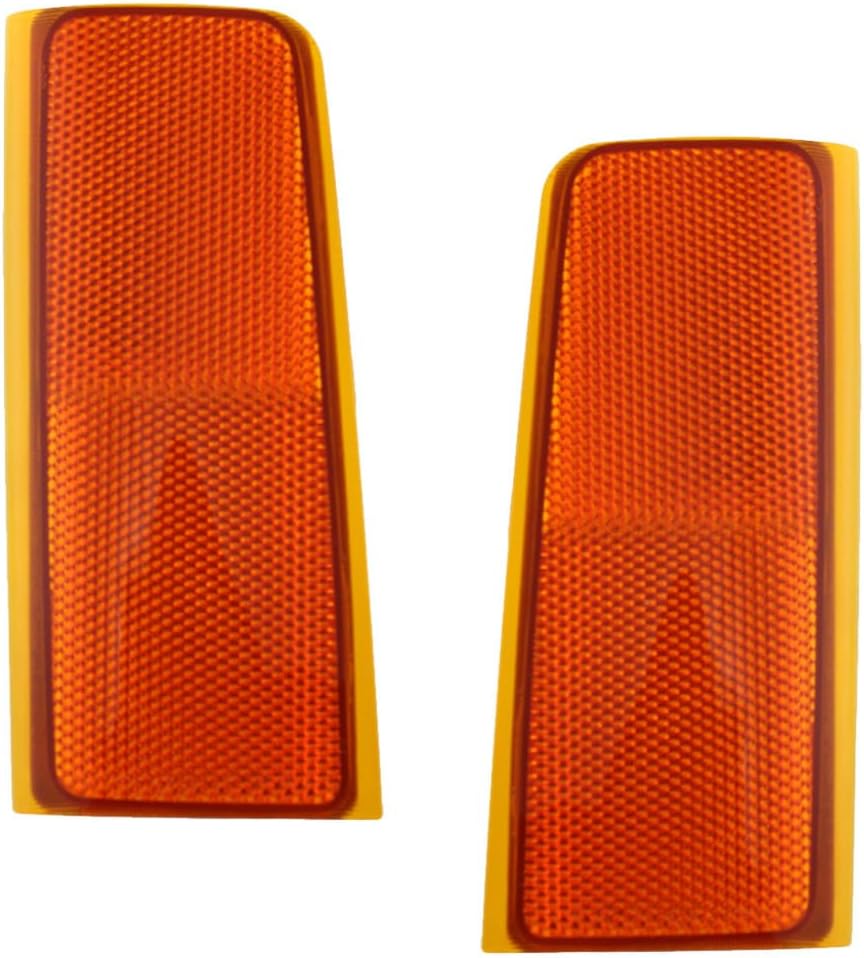 For Chevy/GMC C/K 10 Truck/Suburban/Yukon/Blazer/Tahoe Side Marker Light Assembly Unit 1988-2002 Driver and Passenger Side | Pair | GM2556101 + GM2557101
