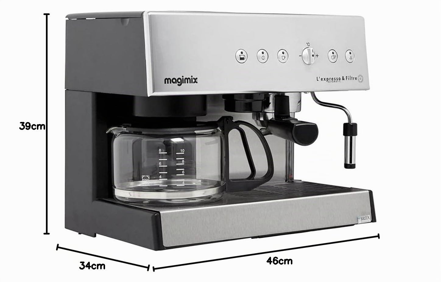 MAGIMIX Combiné Expresso 11423 Chrome Mat