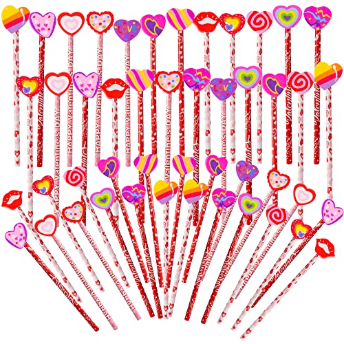 Lápices de colores de madera con borrador amor x100