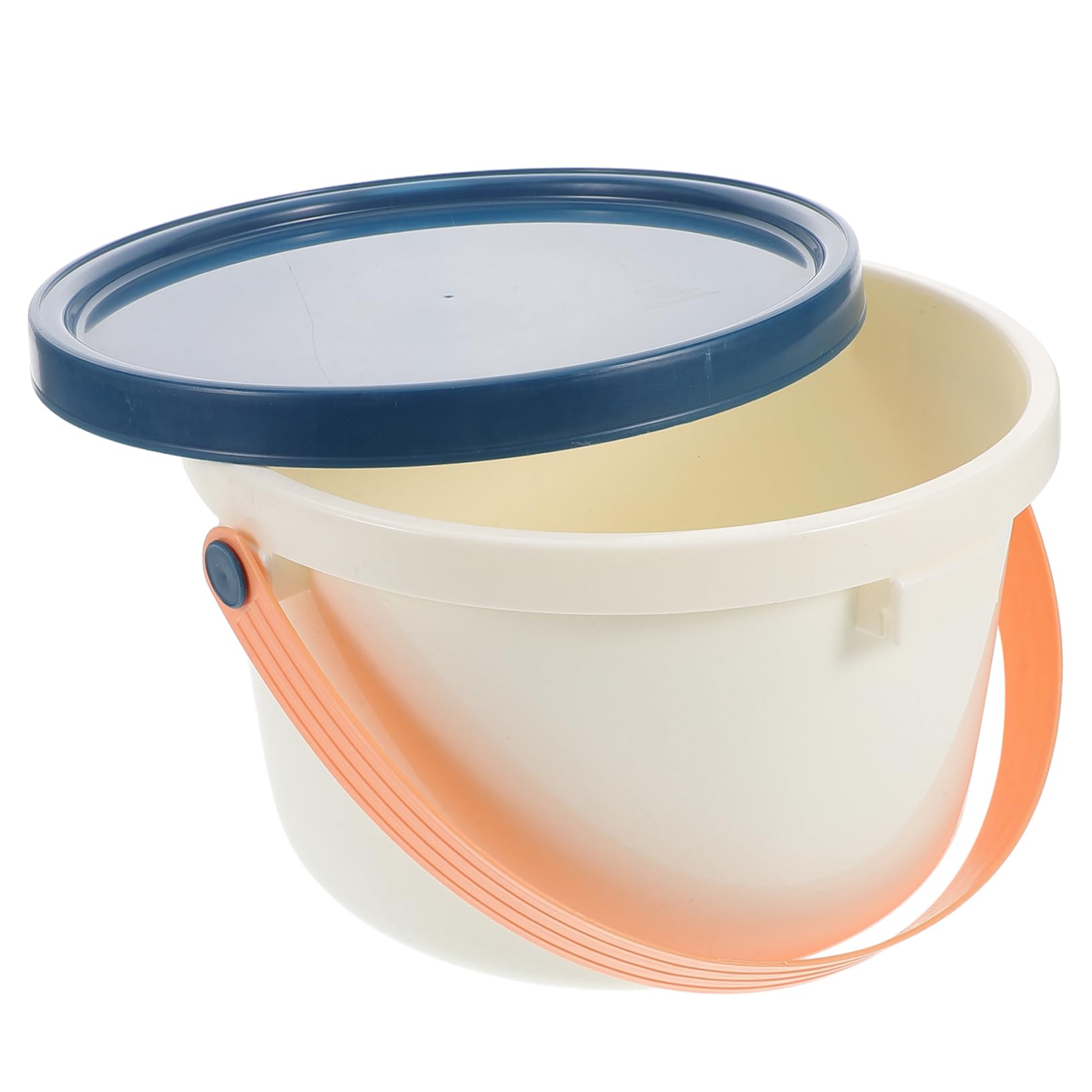 INOOMP Secchio in Plastica con Coperchio Portatile da 10l, Multifunzionale con Manico Resistente, per Campeggio e Uso Auto, Design Leggero e Capiente