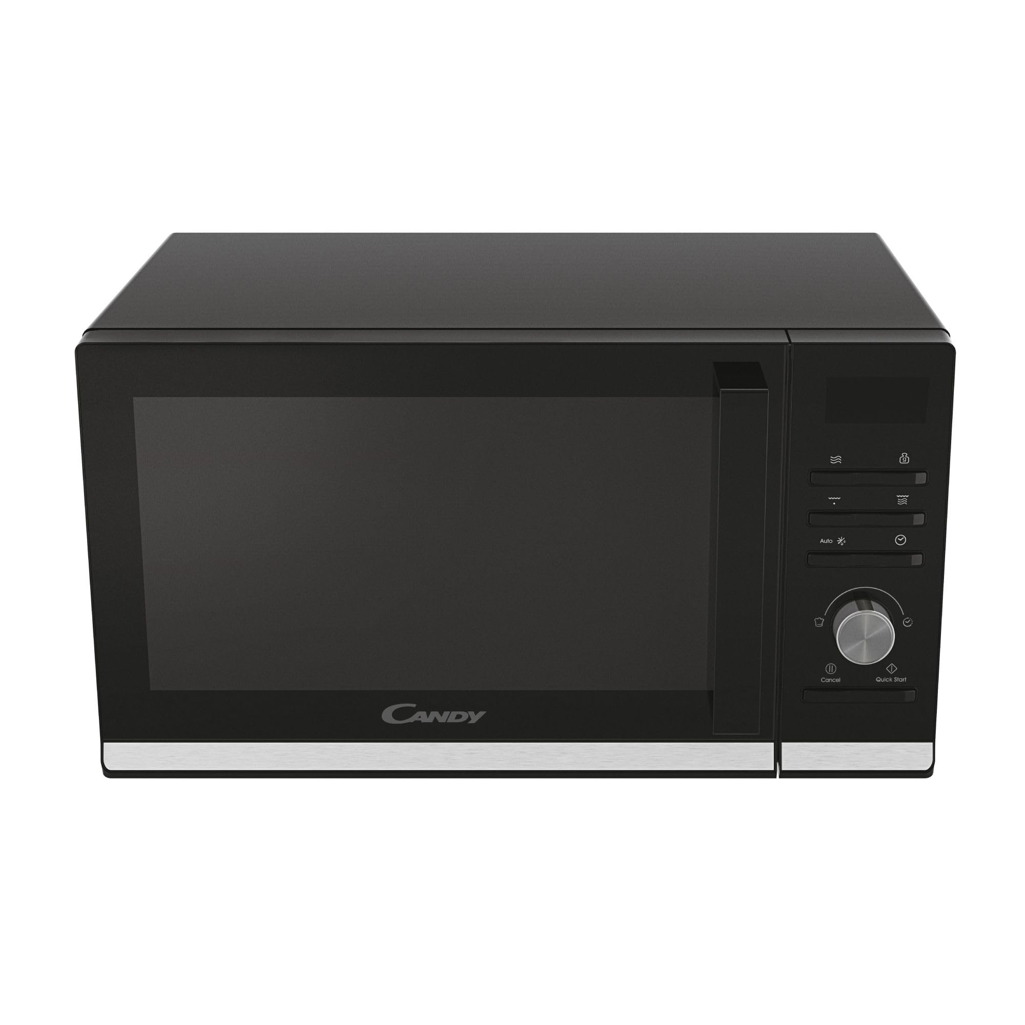 Candy Moderna CMGA20TNDB Four Micro-ondes Gril 700W 20L Digital, Fonction Gril et Décongélation, Plateau Tournant, 11 Niveaux de Puissance, 19 Menus Auto, Cuisson Express, Grille Métal, Noir
