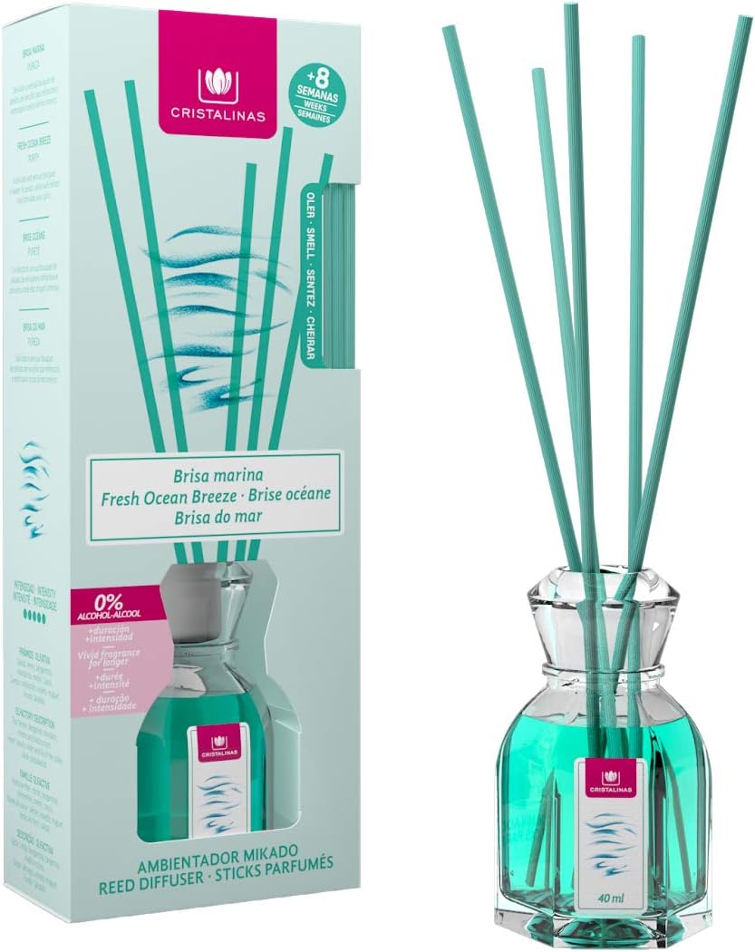 CRISTALINAS Air Freshener, Reed Diffuser, 40ml / 8 weeks, 0 alcohol